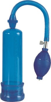 Синяя вакуумная помпа Head Coach Penis Pump