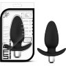 Чёрная вибропробка Luxe Little Thumper - 12 см.