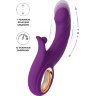 Фиолетовый вибратор Julli с функций Up Down - 20,5 см.