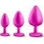 Набор розовых анальных пробок с прозрачным кристаллом-сердечком Bling Plugs Training Kit  Цена 5 606 руб. - Набор розовых анальных пробок с прозрачным кристаллом-сердечком Bling Plugs Training Kit