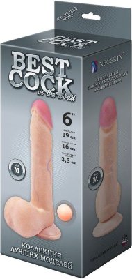 Телесный фаллоимитатор на присоске BEST COCK 6 - 19 см.  Цена 3 450 руб. Длина: 19 см. Диаметр: 3.8 см. Фаллоимитатор на присоске BEST COCK 6. Фаллоимитатор приятен на ощупь и имеет все возможности реального полового члена. Рабочая длина - 16 см. Страна: Россия. Материал: неоскин.