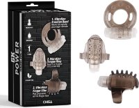Набор из 3 дымчатых эрекционных колец с вибрацией Teasers Ring Kit