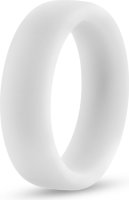 Белое люминесцентное эрекционное кольцо Silicone Glo Cock Ring