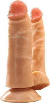 Анально-вагинальный фаллоимитатор с ионами серебра №8 телесного цвета - 13,5 см.