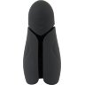 Черный силиконовый вибромастурбатор с нагревом Masturbator with 2 Functions