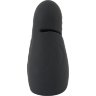 Черный силиконовый вибромастурбатор с нагревом Masturbator with 2 Functions