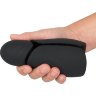 Черный силиконовый вибромастурбатор с нагревом Masturbator with 2 Functions