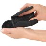 Черный силиконовый вибромастурбатор с нагревом Masturbator with 2 Functions