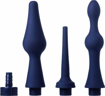 Набор из 3 универсальных насадок для анального душа Universal 3 Piece Silicone Enema Attachment Set