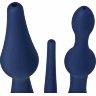 Набор из 3 универсальных насадок для анального душа Universal 3 Piece Silicone Enema Attachment Set
