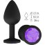 Чёрная анальная втулка с фиолетовым кристаллом - 7,3 см.  Цена 1 717 руб. - Чёрная анальная втулка с фиолетовым кристаллом - 7,3 см.