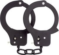 Чёрные наручники из листового металла BONDX METAL CUFFS BLACK