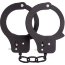 Чёрные наручники из листового металла BONDX METAL CUFFS BLACK - Чёрные наручники из листового металла BONDX METAL CUFFS BLACK