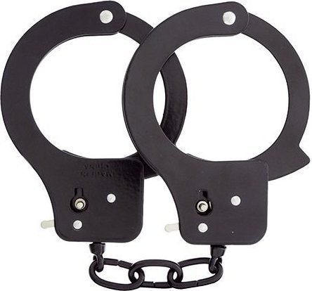 Чёрные наручники из листового металла BONDX METAL CUFFS BLACK