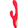 Красный вибратор-кролик с двигающимся язычком Patti - 24 см.