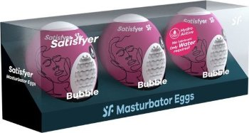 Набор из 3 мастурбаторов-яиц Satisfyer Bubble