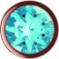 Пробка цвета розового золота с малиновым кристаллом Diamond Topaz Shine L - 8,3 см.  Цена 1 298 руб. - Пробка цвета розового золота с малиновым кристаллом Diamond Topaz Shine L - 8,3 см.