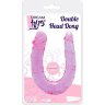 Фиолетовый двойной фаллоимитатор DOUBLE HEAD DONG - 30 см.