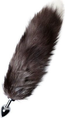 Серебристая металлическая анальная втулка с хвостом чернобурой лисы - размер S  Цена 2 853 руб. Длина: 45 см. Диаметр: 2.7 см. Этот натуральный пушистый хвост - отличный аксессуар для того, чтобы примерить на себя роль маленького игривого домашнего любимца или дикого зверька. Легкая металлическая втулка классической формы размера S идеально подходит начинающим питомцам. Рабочая длина - 4 см. Страна: Китай. Материал: металл, мех.