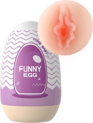 Мастурбатор-вагина Funny Egg в форме яйца  Цена 1 282 руб. Длина: 9 см. Диаметр: 4 см. Мастурбатор-яйцо, идеально имитирующее тип женского влагалища. Визуальная и тактильная реалистичность, внутренняя ребристая поверхность и компактный дизайн вместе с удобным чехлом в форме яйца делают мастурбатор настоящим сокровищем, созданным лично для вас. Подобная секс-игрушка для мужчин вовсе не выглядят как таковая благодаря пластиковому чехлу, который помимо гигиенической функции, служит еще и хорошим камуфляжем. Мужской мастурбатор Funny Egg - это всегда «да»! Материал товара – гипоаллергенный медицинский силикон, который достаточно просто сполоснуть под струей теплой воды после использования. Страна: Китай. Материал: силикон.