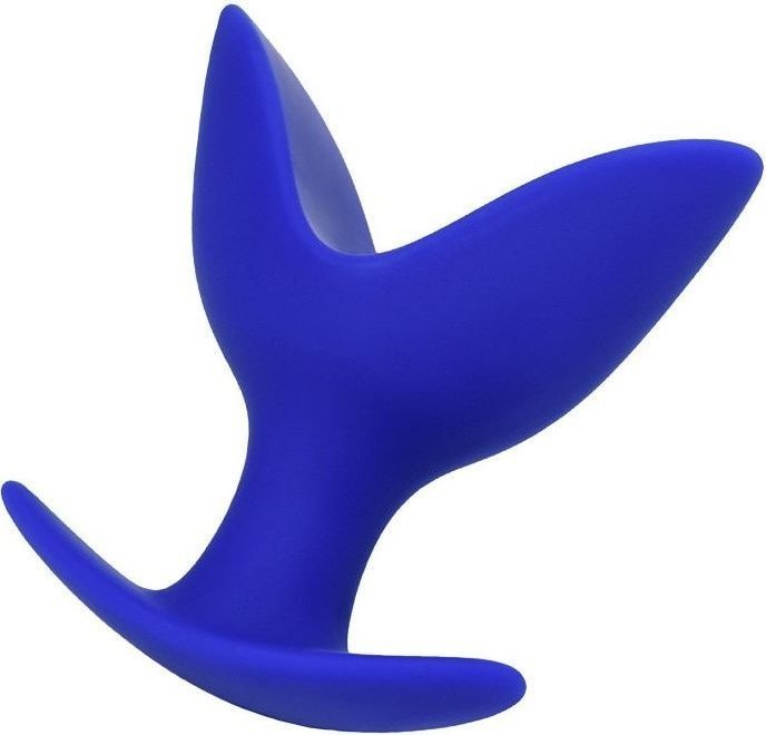 Синяя силиконовая расширяющая анальная втулка Bloom - 9,5 см.