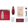 Бордовый клиторальный стимулятор Womanizer Premium 2