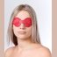 Красная кожаная маска на глаза для эротических игр  Цена 993 руб. - Красная кожаная маска на глаза для эротических игр