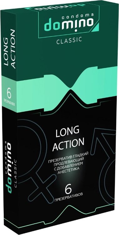 Презервативы с пролонгирующим эффектом DOMINO Classic Long action - 6 шт.