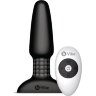 Чёрная вибровтулка с ротацией шариков RIMMING REMOTE CONTROL PLUG BLACK - 15,2 см.