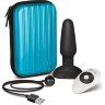 Чёрная вибровтулка с ротацией шариков RIMMING REMOTE CONTROL PLUG BLACK - 15,2 см.