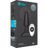 Чёрная вибровтулка с ротацией шариков RIMMING REMOTE CONTROL PLUG BLACK - 15,2 см.