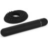 Черный мини-вибратор Le Wand Baton с текстурированной насадкой - 11,9 см.