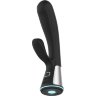 Чёрный интерактивный вибратор Kiiroo Ohmibod Fuse - 18 см.