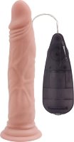 Телесный вибратор на присоске G-spot Beast Vibrator Dildo - 21,4 см.