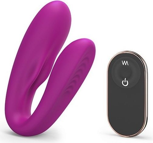 Лиловый вибратор для пар Match Up Couple Vibrator with Remote Control
