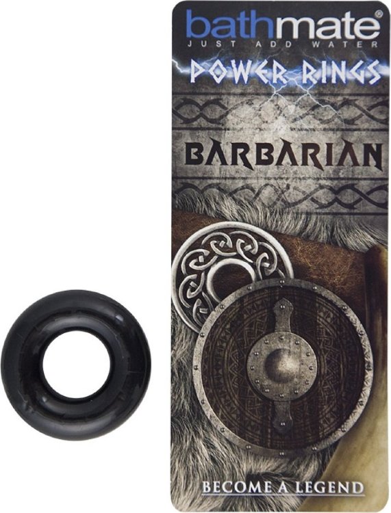 Чёрное эрекционное кольцо Barbarian