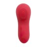 Красный вибратор в трусики Funtown Caleo с магнитным держателем-розой