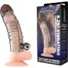 Дымчатая насадка на пенис с вибрацией Vibrating Penis Enhancing Sleeve Extension - 13,3 см.