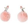 Зажимы на соски Angelic с розовыми меховыми шариками