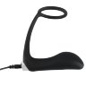 Черное эрекционное кольцо с анальной вибропробкой Vibrating Ring Plug