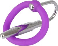 Уретральный плаг с силиконовым кольцом под головку Penis Plug