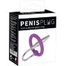 Уретральный плаг с силиконовым кольцом под головку Penis Plug