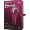 Малиновый вакуум-волновой стимулятор клитора с вибрацией Pocket Pro 1