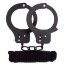 Чёрные наручники из листового металла в комплекте с веревкой BONDX METAL CUFFS LOVE ROPE SET - Чёрные наручники из листового металла в комплекте с веревкой BONDX METAL CUFFS LOVE ROPE SET