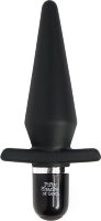 Черная анальная пробка с вибрацией Delicious Fullness Vibrating Butt Plug - 14 см.