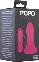 Розовая вибровтулка на присоске POPO Pleasure - 14 см.