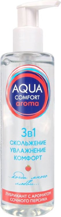 Гель-лубрикант на водной основе Aqua Comfort Aroma с ароматом персика - 195 гр.