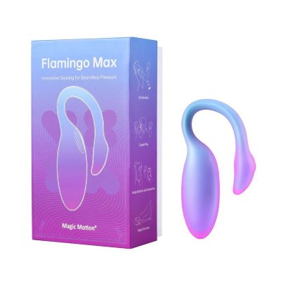 Голубой вибратор Flamingo Max  Цена 13 761 руб. Длина: 11 см. Диаметр: 3.2 см. Smart-вибратор Flamingo Max от бренда Magic Motion – универсальное устройство, которое сочетает функции тренажёра Кегеля и вибратора. Тренируйтесь в приложении по программе и получайте обратную связь. Этот продуманный девайс станет вашим надежным помощником в укреплении мышц тазового дна. Flamingo Max оснащен регулируемыми вибрациями и функцией мягкого сжатия, которая помогает контролировать интенсивность стимуляции за счет давления на саму игрушку. А с помощью функции Chat Control синхронизируйте устройство партнера с вашим и наслаждайтесь вибрациями вместе, где бы вы не находились. Вибратор подключается к смартфону с помощью приложения Magic Motion, которое раздвигает границы управления игрушкой. Выбирайте режимы стимуляции или создавайте индивидуальные сценарии, а также передавайте управление удовольствием партнёру. Flamingo Max выполнен из мягкого, приятного на ощупь силикона безопасного для кожи человека. Гладкая поверхность и яркий цвет подчеркивает современность устройства. Страна: Китай. Материал: силикон. Батарейки: встроенный аккумулятор.