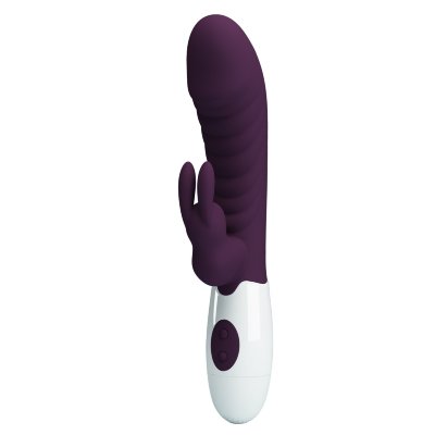 Фиолетовый вибратор-кролик Naughty Bunny - 19,8 см.  Цена 2 522 руб. Длина: 19.8 см. Диаметр: 3.6 см. Вибратор Naughty Bunny оснащён мощным мотором с 30 функциями вибрации и работает на 2 батарейках типа AAA. Этот двойной стимулятор обеспечивает одновременное воздействие на точку G и клитор. Гибкий дизайн поддерживает контакт с клитором при любом движении, а простое управление позволяет настраивать интенсивность вибраций или отключать стимуляцию точки G или клитора. Рабочая длина - 10,4 см. Страна: Китай. Материал: силикон. Батарейки: встроенный аккумулятор.