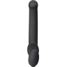 Черный безремневой страпон Silicone Bendable Strap-On - size M